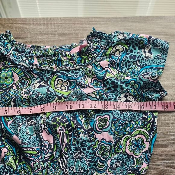 Lilly Pulitzer Blue Sundress with Flutter Cap Sleeves - Picture 6 of 7